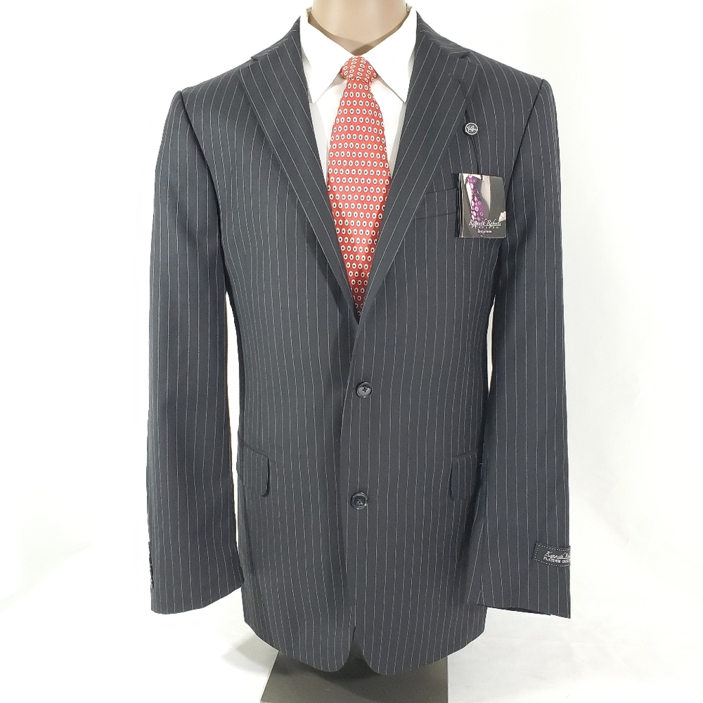 New Kenneth Roberts Platinum 42L Black Wool Blazer